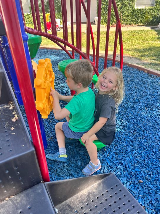 Two children are playing
